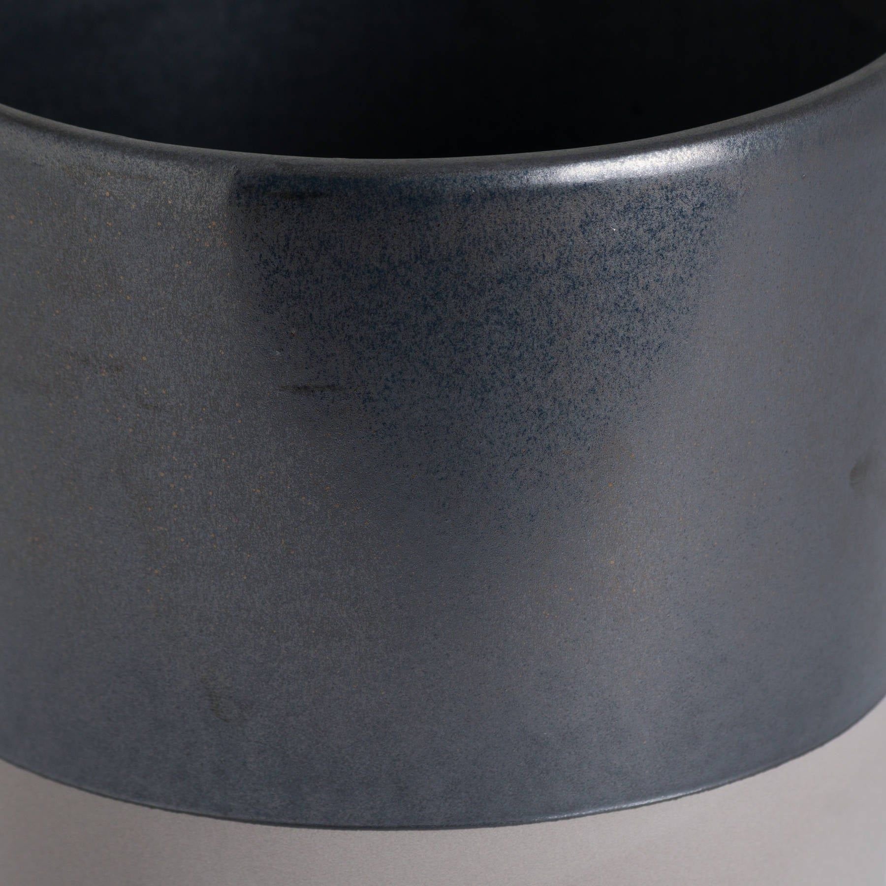 Large Metallic Grey Ceramic Planter - Ashton and Finch