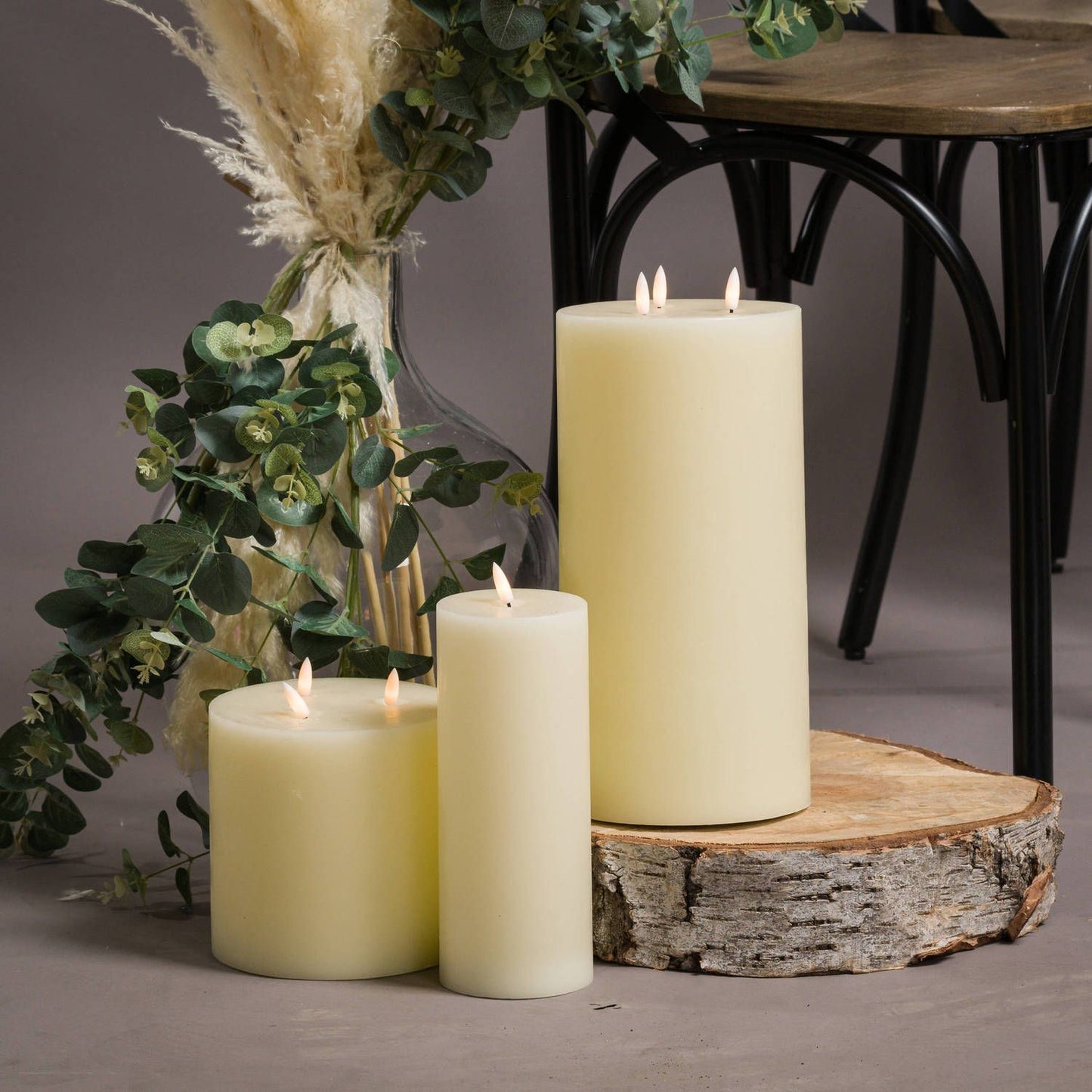 Luxe Collection Natural Glow 6 x 12 LED Cream Candle - Ashton and Finch
