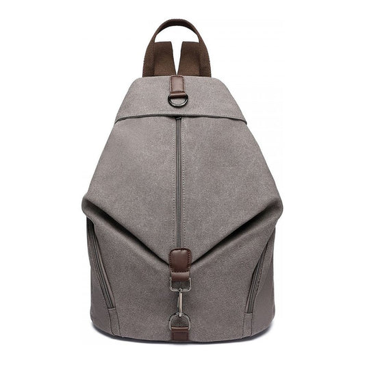 Anti-Theft Canvas Backpack - Grey - Ashton and Finch