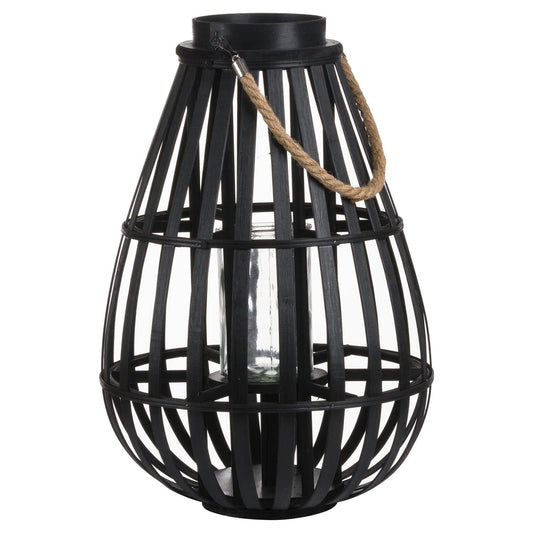 Domed Wicker Lantern With Rope Detail - Ashton and Finch