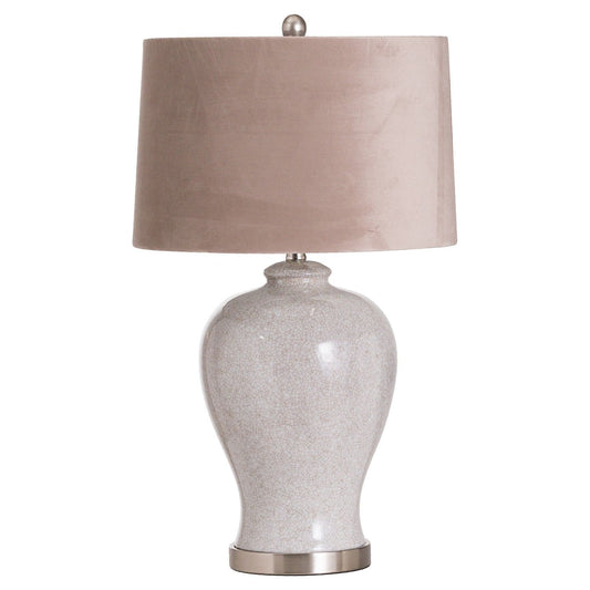 Hadley Ceramic Table Lamp With Natural Shade - Ashton and Finch