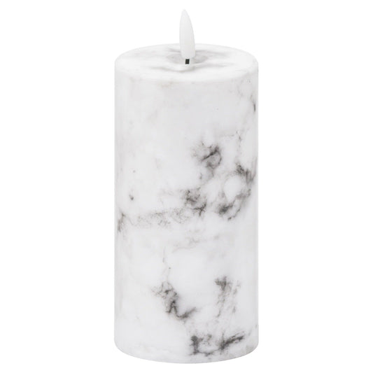 Luxe Collection Natural Glow 3x6 Marble Effect LED Candle - Ashton and Finch