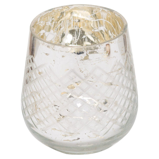 Medium Silver Foiled Candle Holder - Ashton and Finch