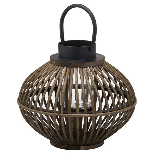 Brown Bamboo Style Large Lantern - Ashton and Finch