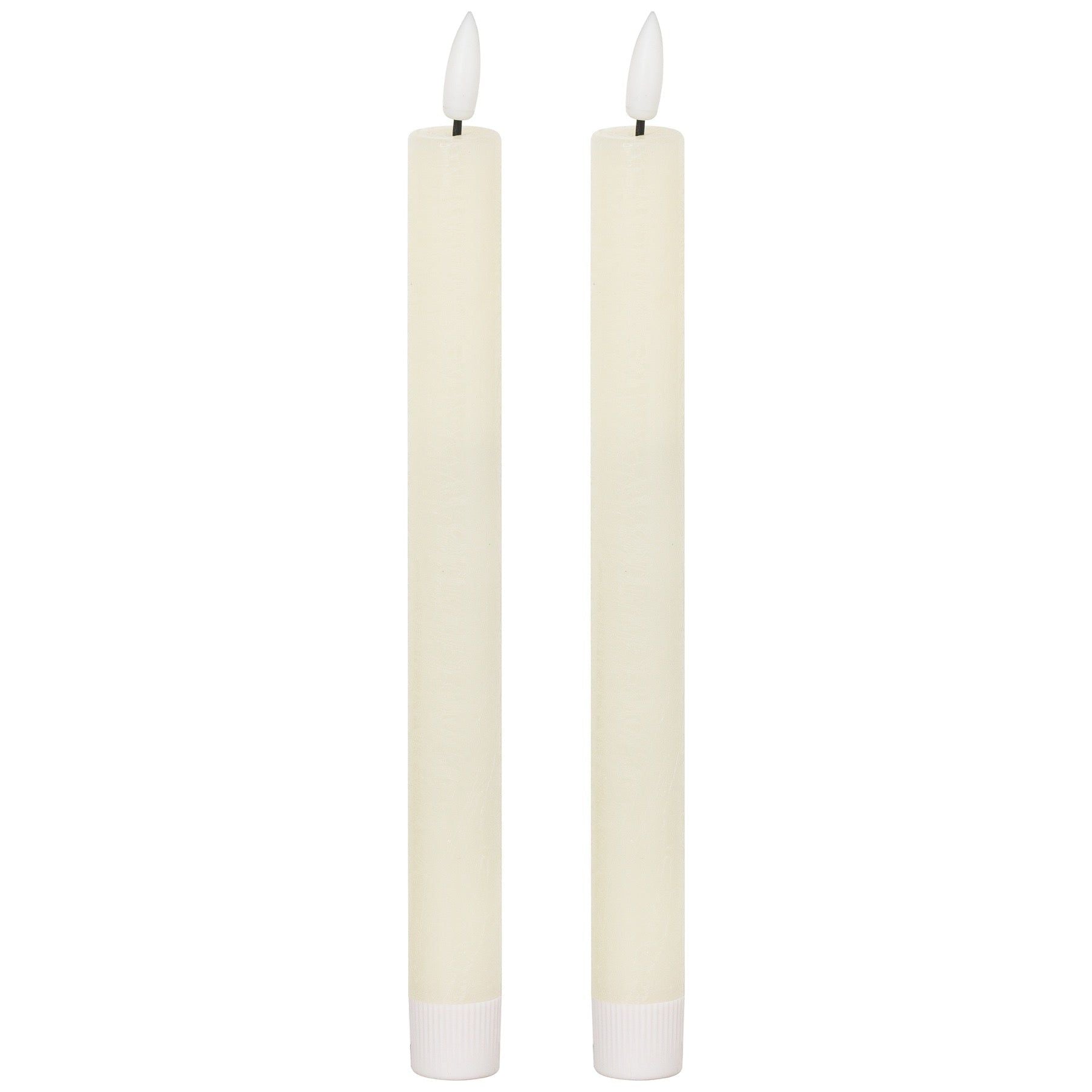Luxe Collection Natural Glow S/ 2 Ivory LED Dinner Candles - Ashton and Finch