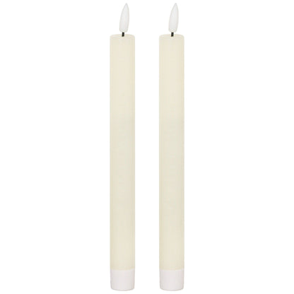 Luxe Collection Natural Glow S/ 2 Ivory LED Dinner Candles - Ashton and Finch