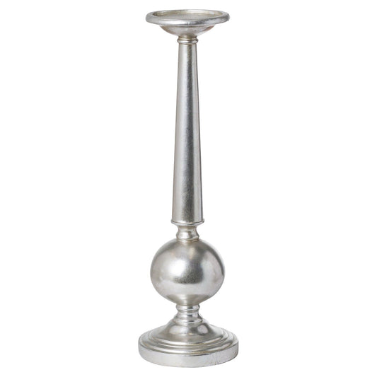 Antique Silver Medium Column Candle Stand - Ashton and Finch