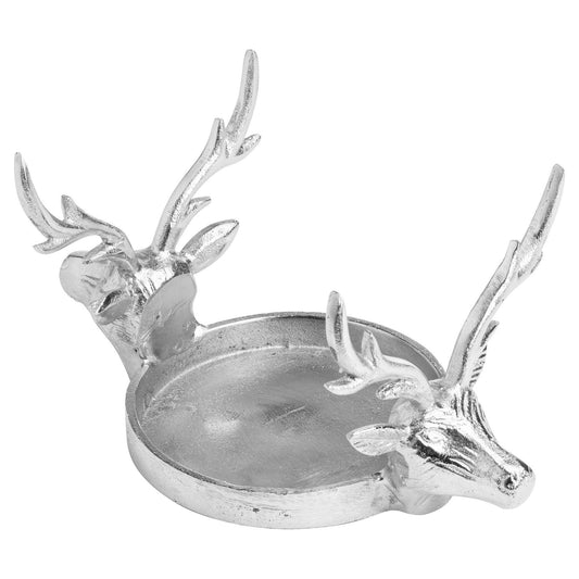 Farrah Collection Silver Large Stag Candle Holder - Ashton and Finch