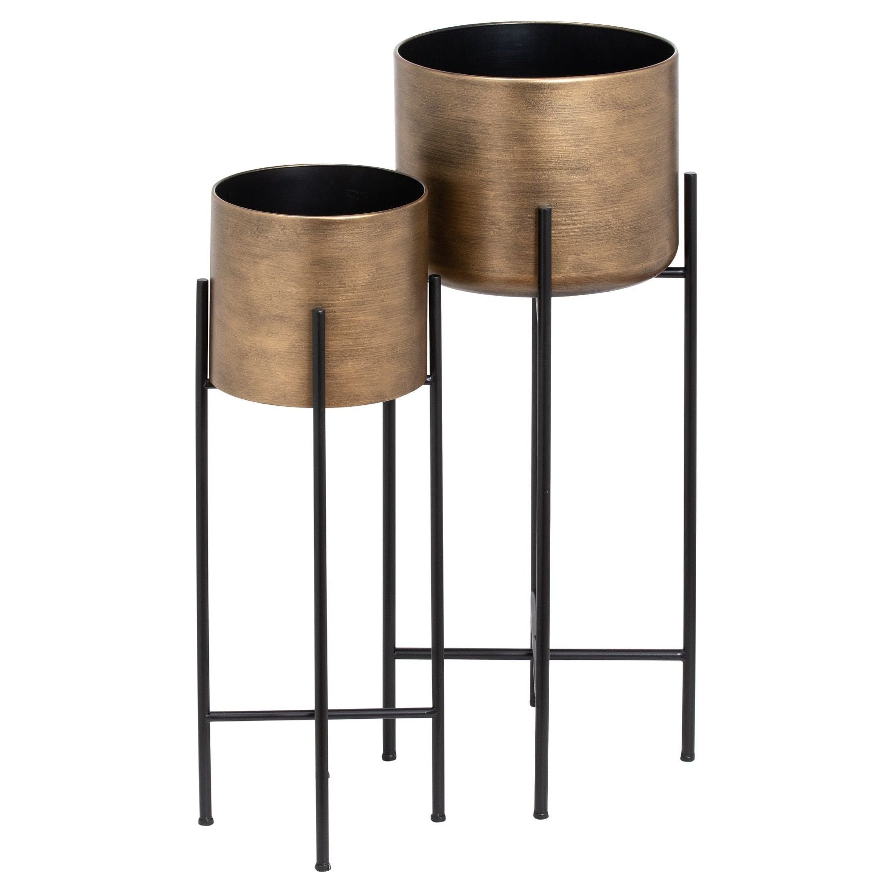 Set Of Two Bronze Planters On Stand - Ashton and Finch