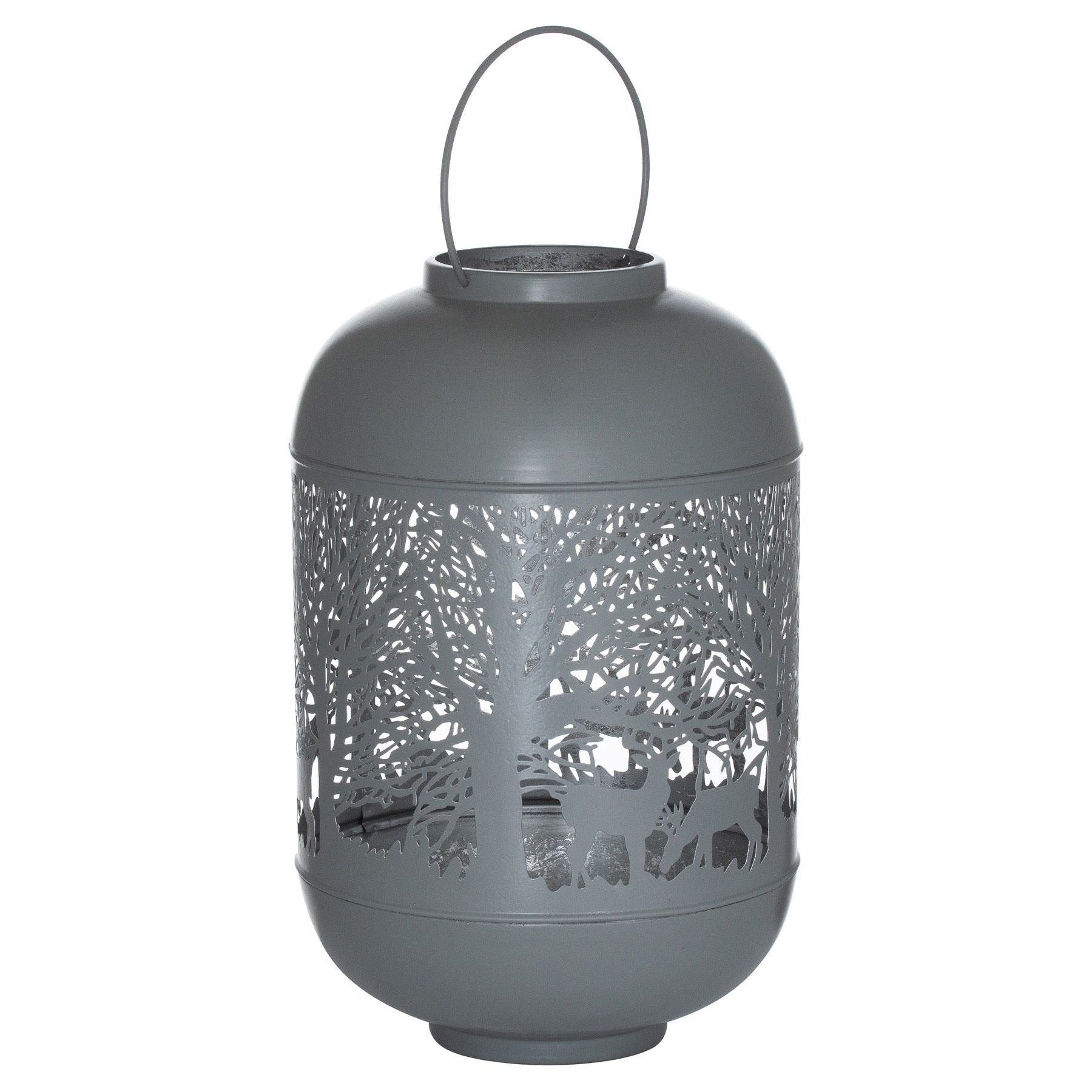 Medium Silver And Grey Glowray Dome Forest Lantern - Ashton and Finch