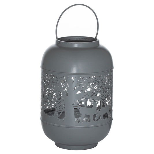Large Silver And Grey Glowray Dome Forest Lantern - Ashton and Finch