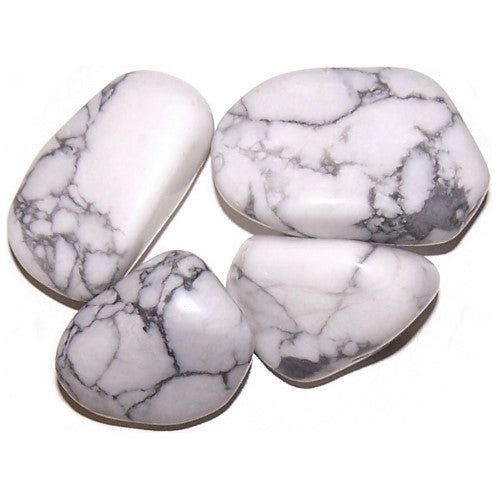 Howlite, White 24 x Large Tumble Stones - Ashton and Finch