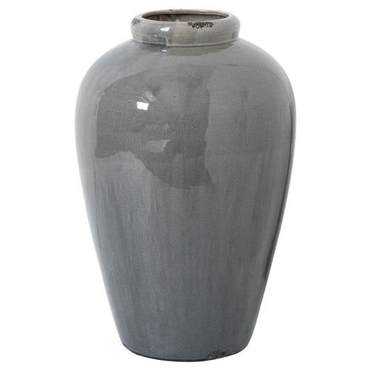 Garda Grey Glazed Tall Juniper Vase - Ashton and Finch