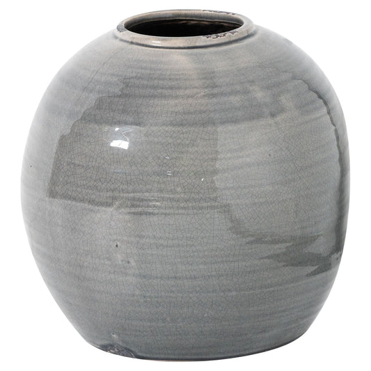 Garda Grey Glazed Tiber Vase - Ashton and Finch