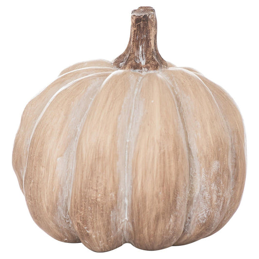 Set Of Six Carved Wood Effect Pumpkins - Ashton and Finch