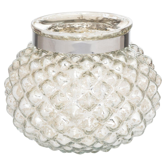 The Lustre Collection Silver Small Combe Candle Holder - Ashton and Finch