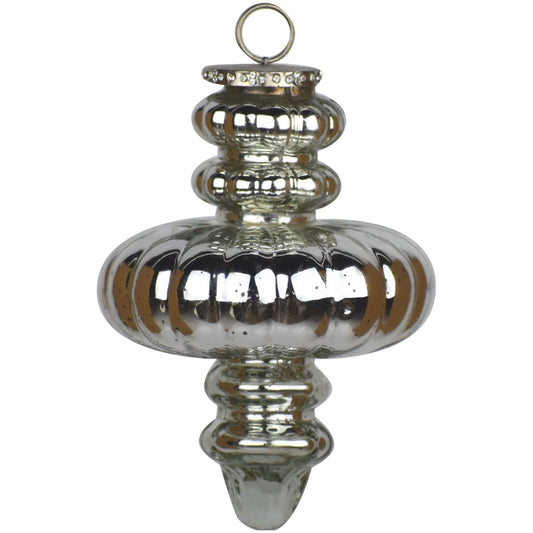The Noel Collection Silver Large Fluted Bauble - Ashton and Finch