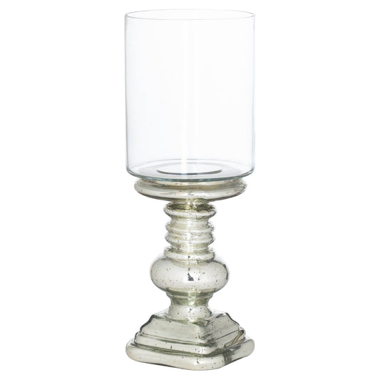 Mercury Effect Base Glass Top Squat Candle Pillar Holder - Ashton and Finch