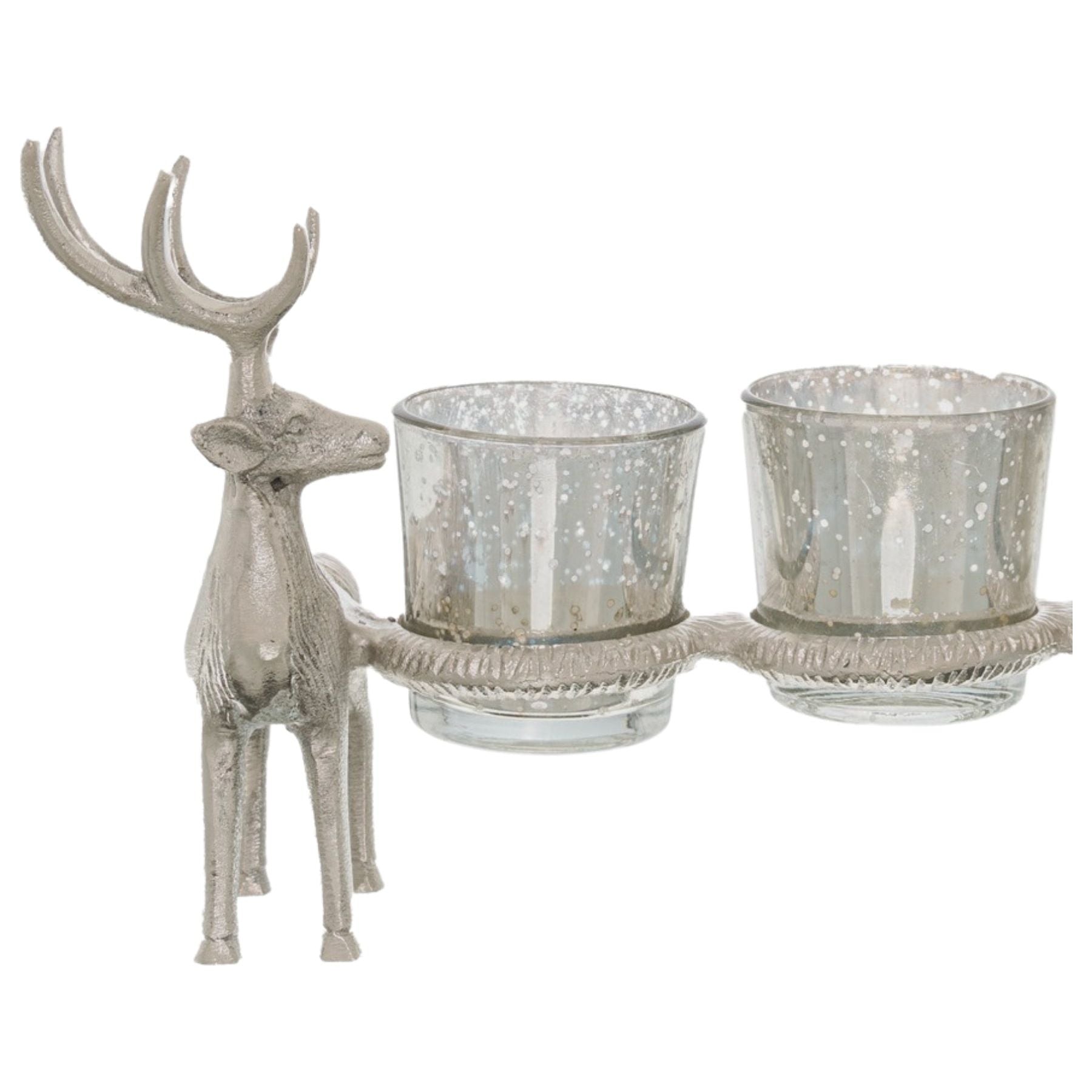 Silver Stag Triple Tealight Holders - Ashton and Finch