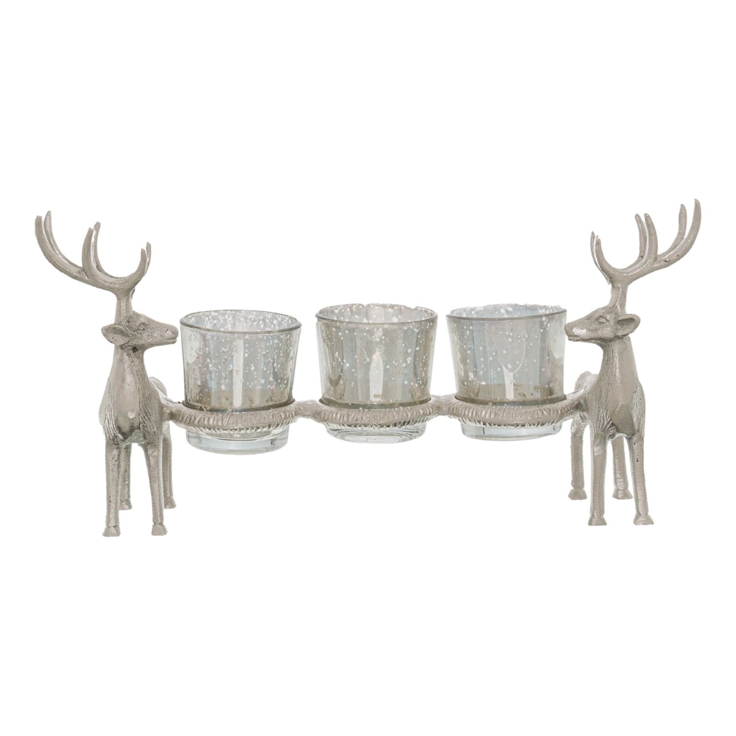 Silver Stag Triple Tealight Holders - Ashton and Finch