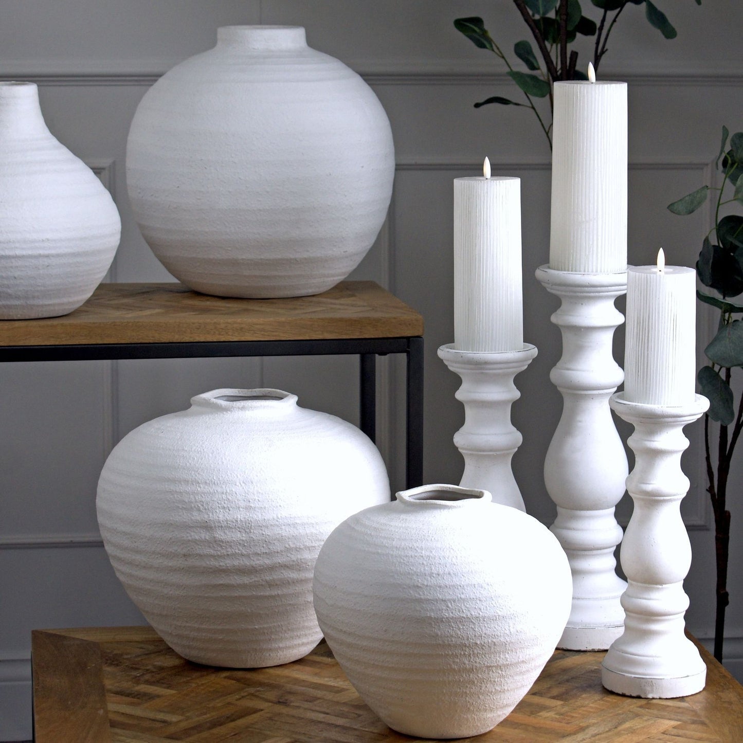 Regola Large Matt White Ceramic Vase - Ashton and Finch