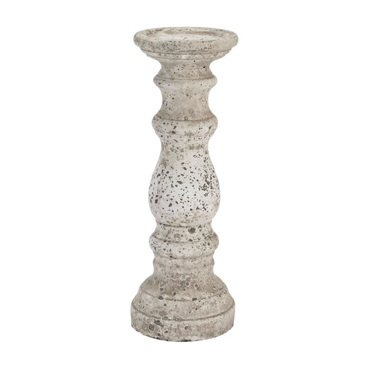 Stone Ceramic Column Candle Holder - Ashton and Finch