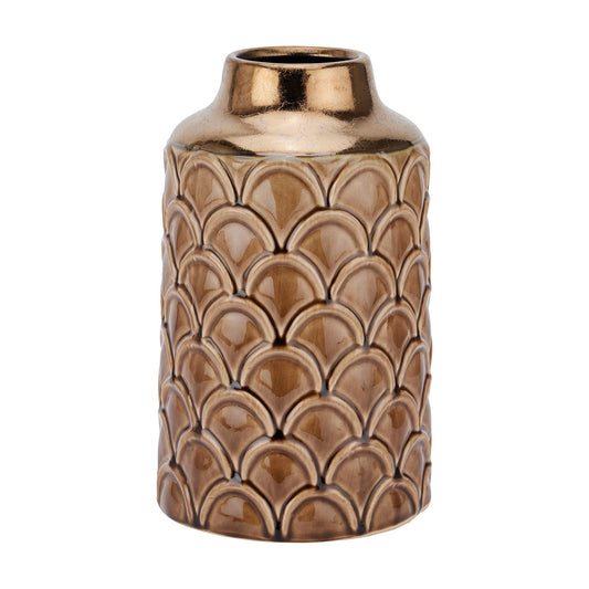 Seville Collection Small Caramel Scalloped Vase - Ashton and Finch