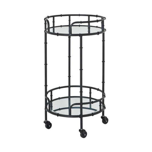 Black Round Drinks Trolley - Ashton and Finch