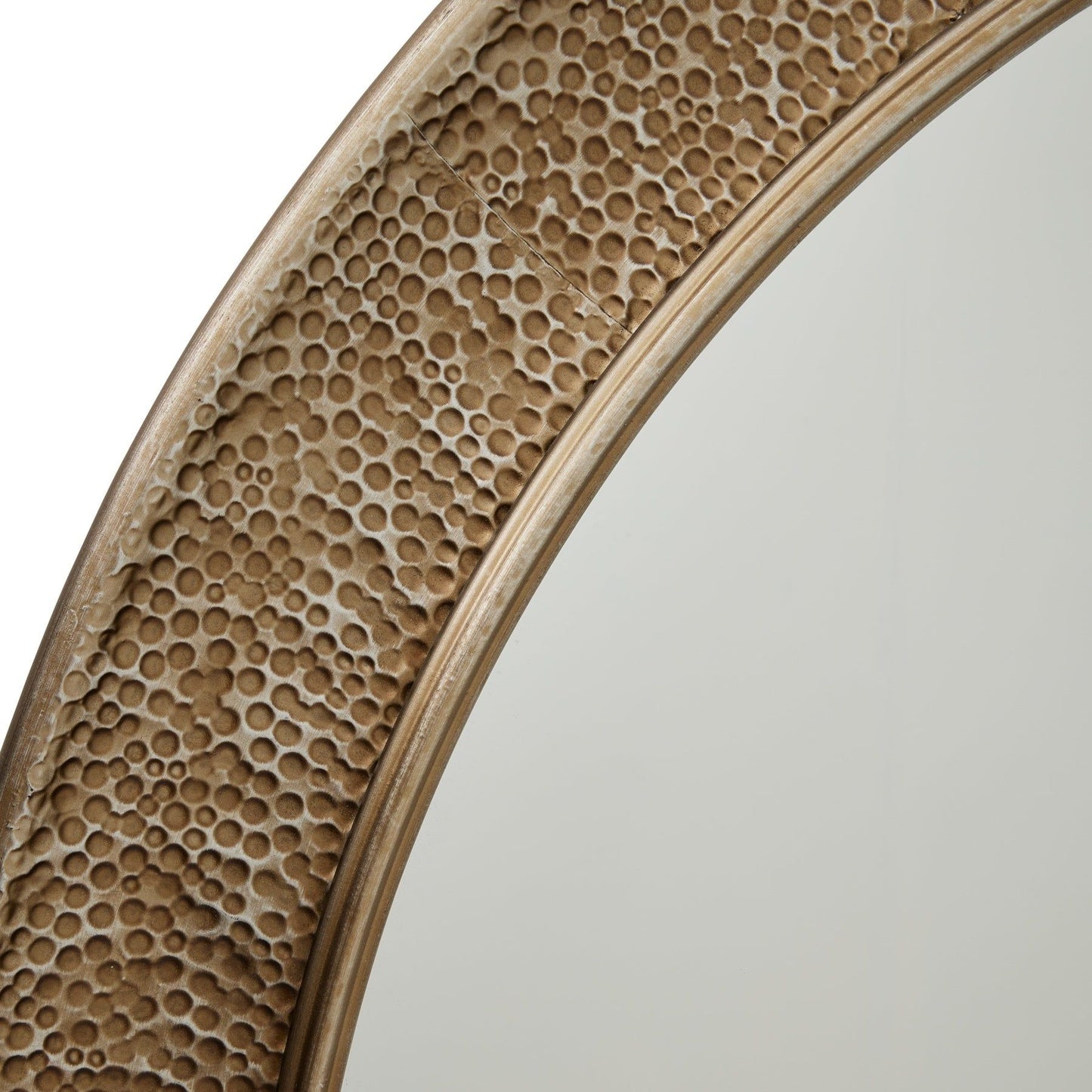 Hammered Large Brass Wall Mirror - Ashton and Finch