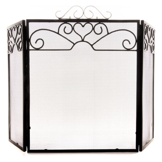 Chrome Topped Three Fold Fire Screen - Ashton and Finch