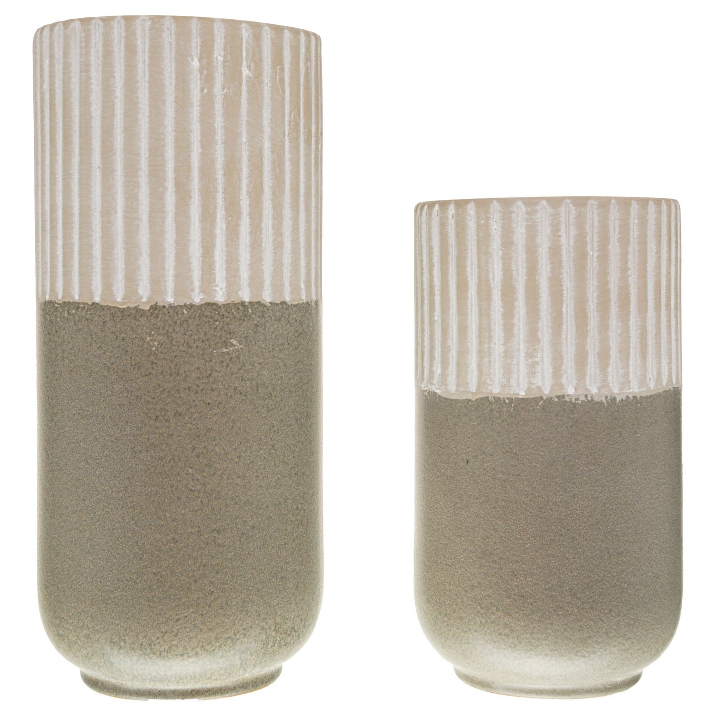 Mason Collection Grey Ceramic Straight Vase - Ashton and Finch
