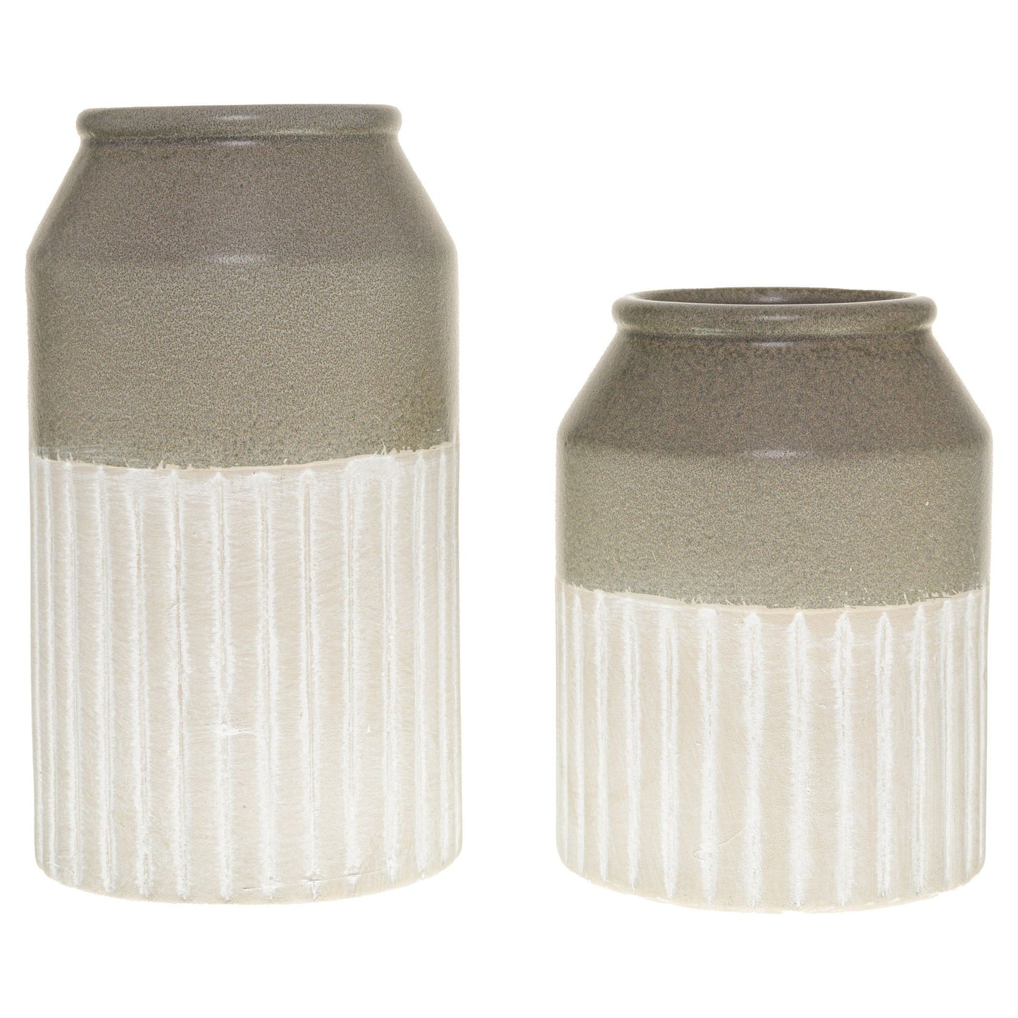 Mason Collection Grey Ceramic Olpe Vase - Ashton and Finch