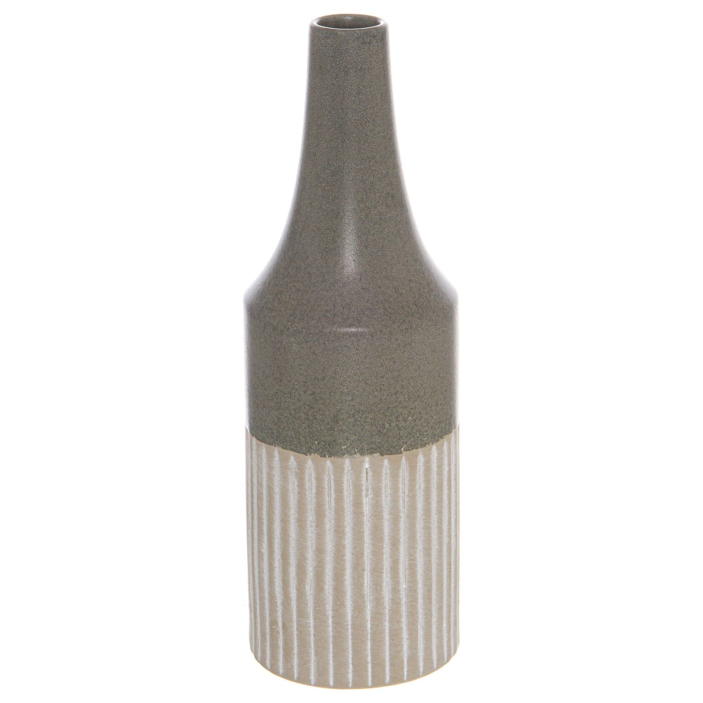 Mason Collection Grey Ceramic Convex Vase - Ashton and Finch