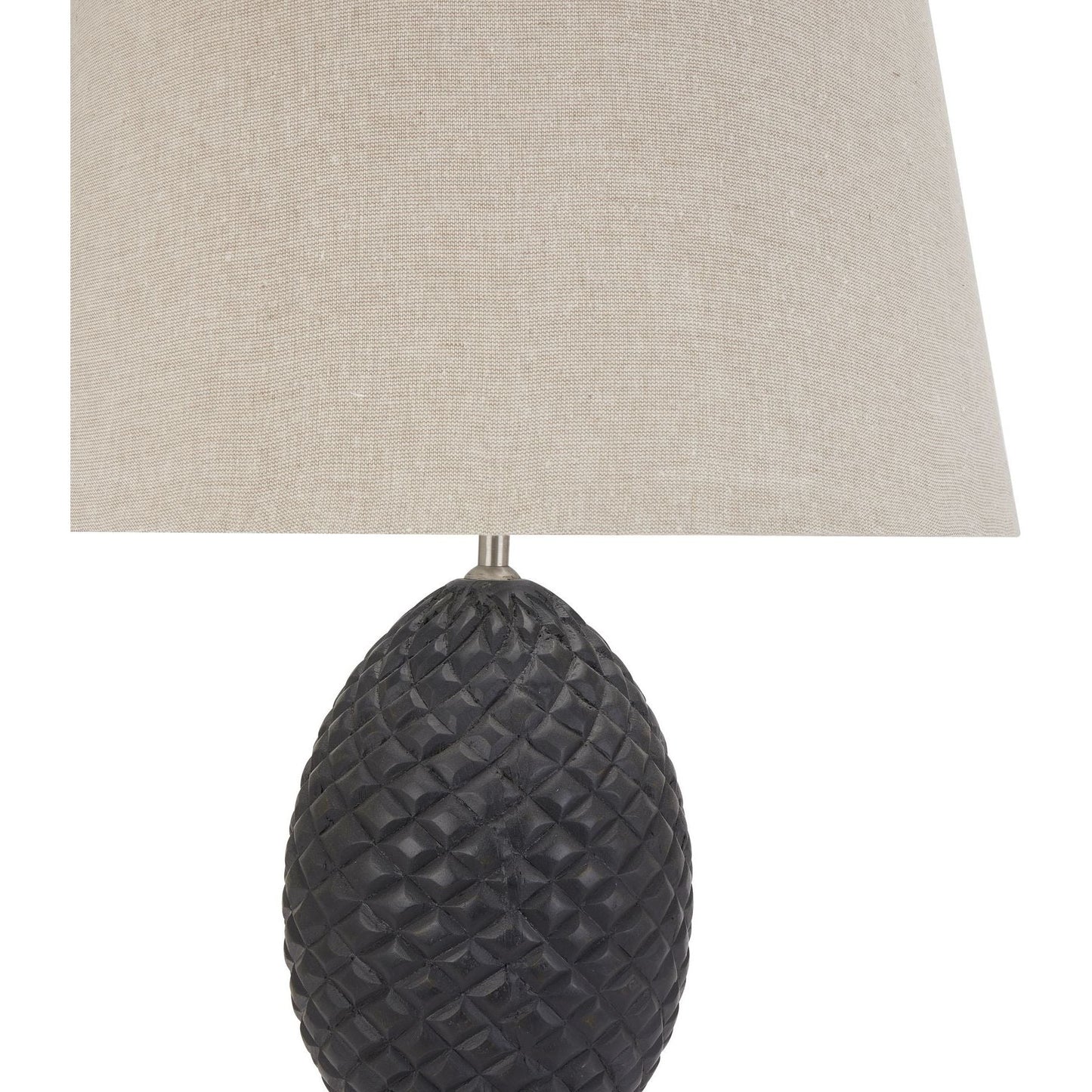 Delaney Grey Pineapple  Lamp With Linen Shade - Ashton and Finch