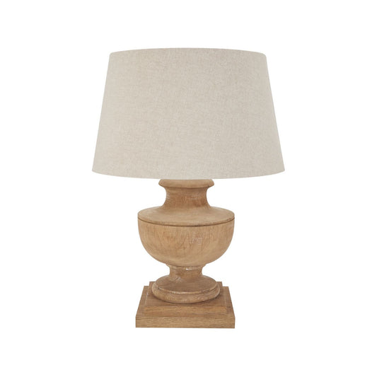 Delaney Natural Wash Urn Lamp With Linen Shade - Ashton and Finch