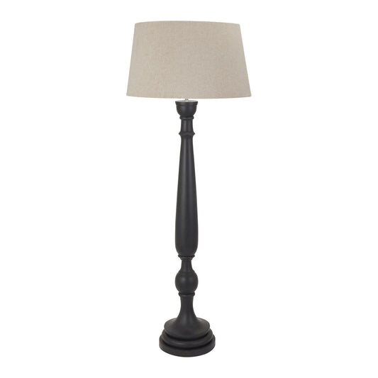 Delaney Grey Droplet Floor Lamp With Linen Shade - Ashton and Finch