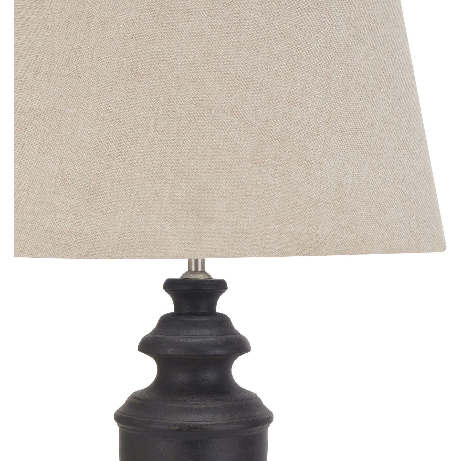 Delaney Collection Grey Urn Lamp With Linen Shade - Ashton and Finch