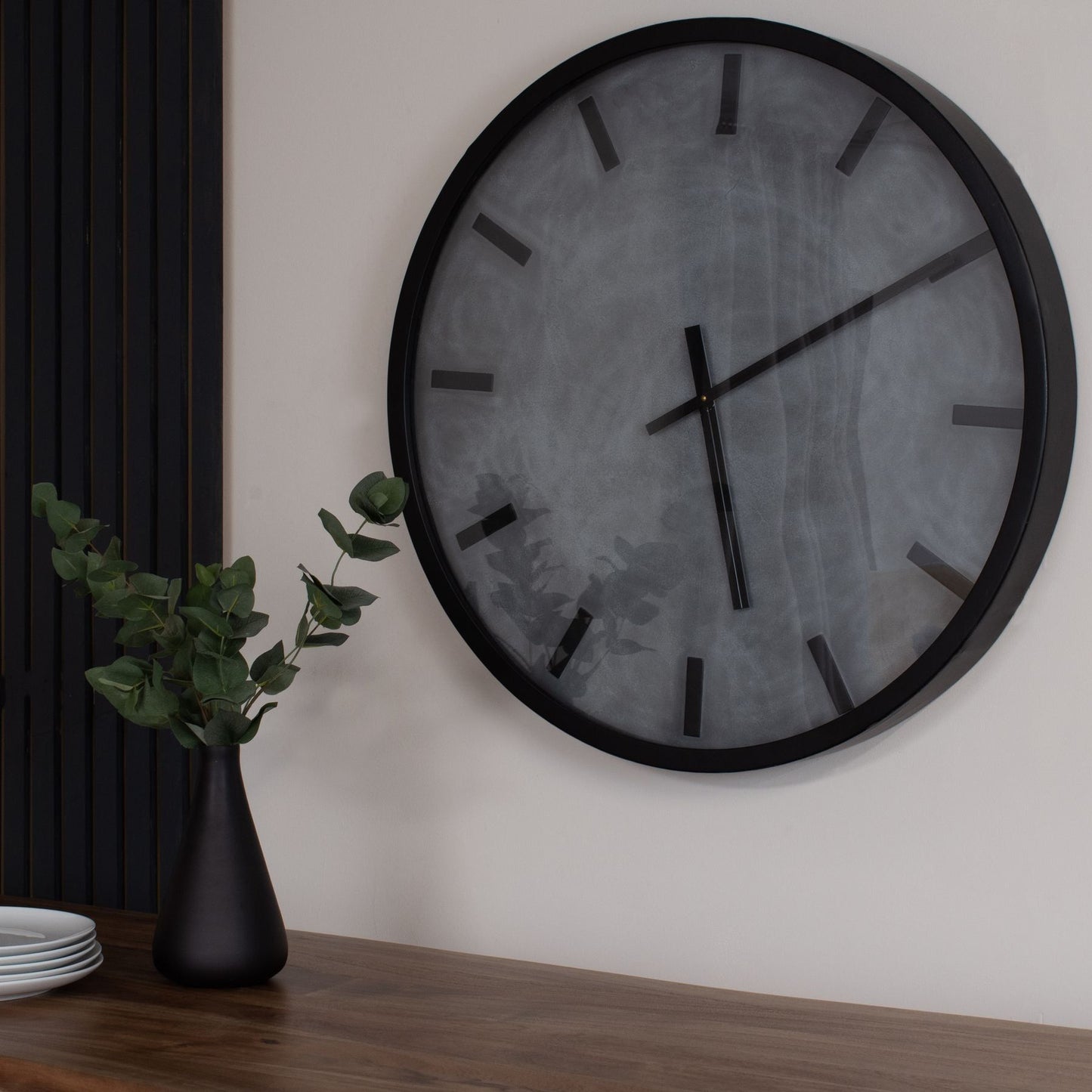Large Concrete Effect Station Clock - Ashton and Finch