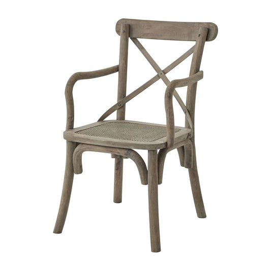 Copgrove Collection Cross Back Carver Chair With Rush Seat - Ashton and Finch