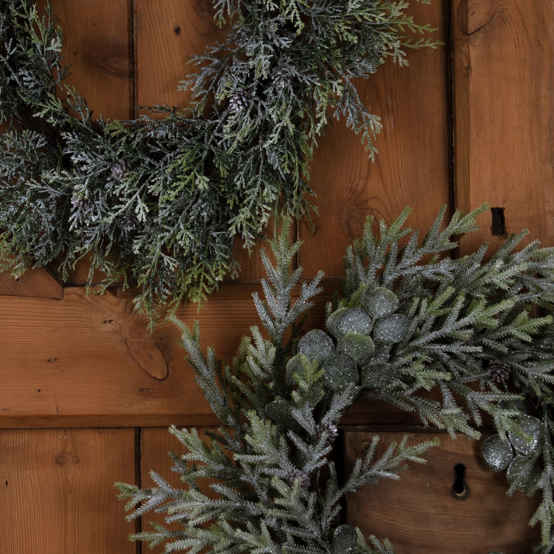 Frosted Pine Wreath With Pinecones - Ashton and Finch