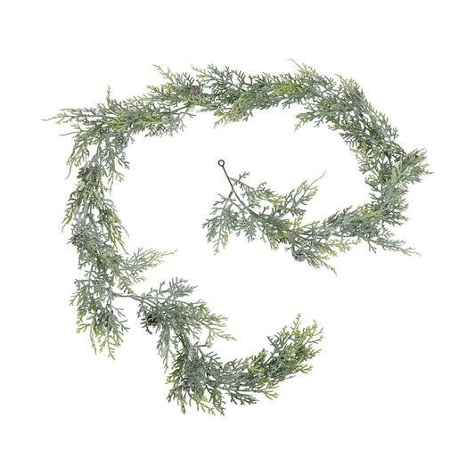 Frosted Pine Garland With Pinecones - Ashton and Finch