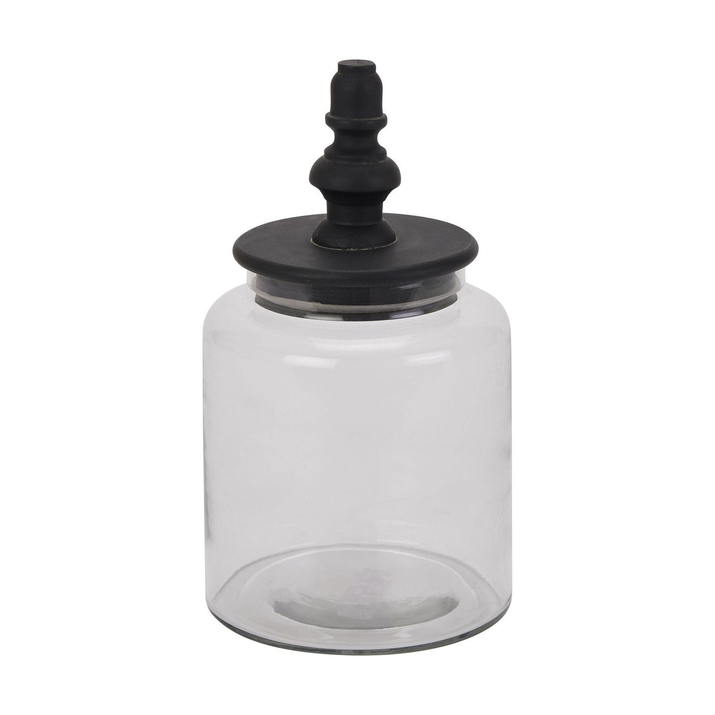Black Finial Glass Canister - Ashton and Finch