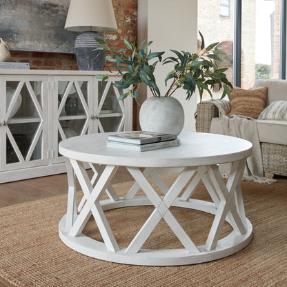 Stamford Plank Collection Round Coffee Table - Ashton and Finch
