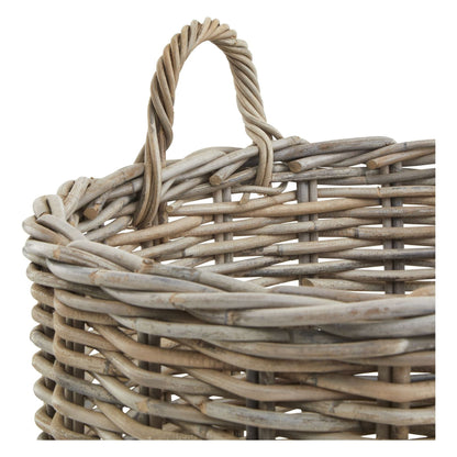 Set of 3 Kubu Rattan Round Storage Baskets - Ashton and Finch
