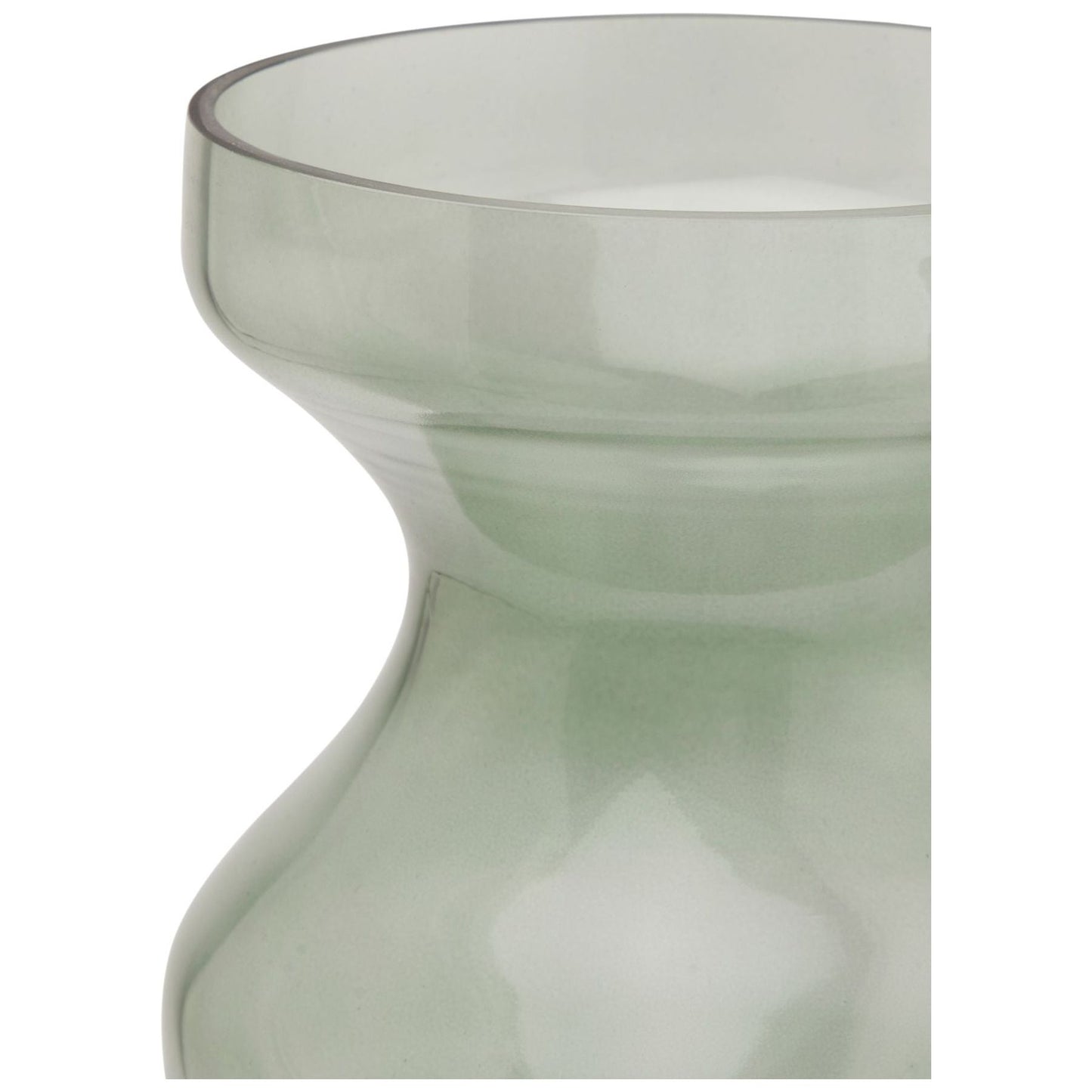 Smoked Sage Glass  Fluted Vase - Ashton and Finch