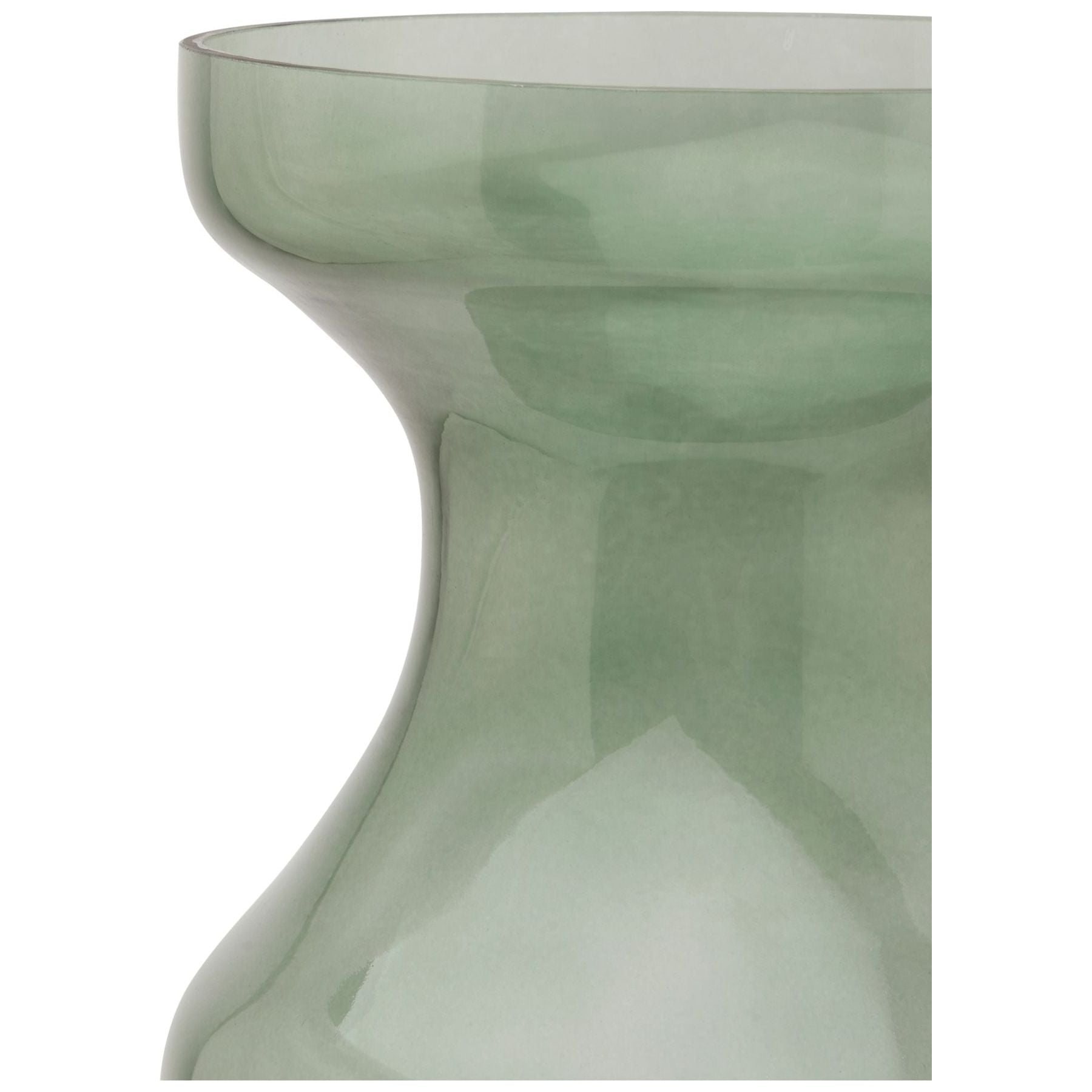 Smoked Sage Glass Tall Fluted Vase - Ashton and Finch