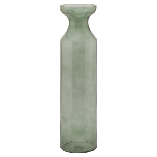 Smoked Sage Glass Tall Fluted Vase - Ashton and Finch