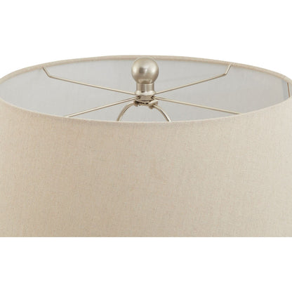 Woven Ceramic Table Lamp With Linen Shade - Ashton and Finch
