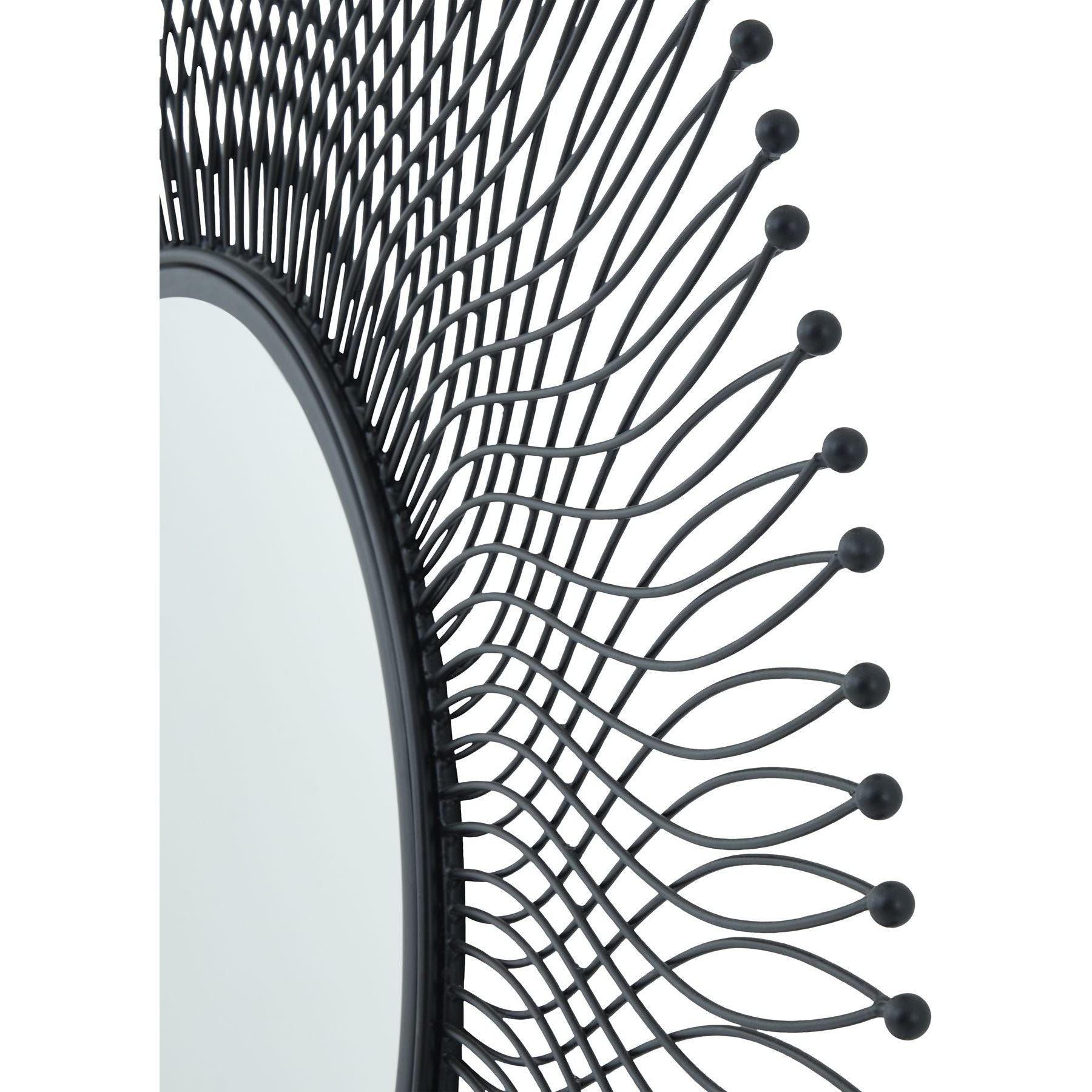 Rio Black Large Wire Mirror - Ashton and Finch