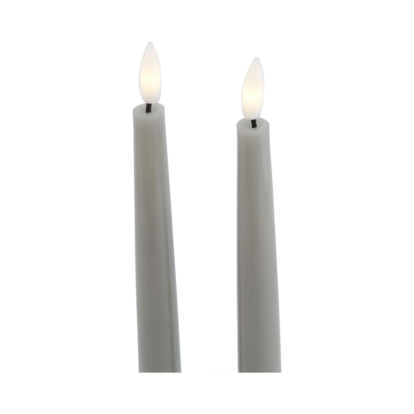 Luxe Collection S/2 Grey LED Wax Dinner Candles - Ashton and Finch